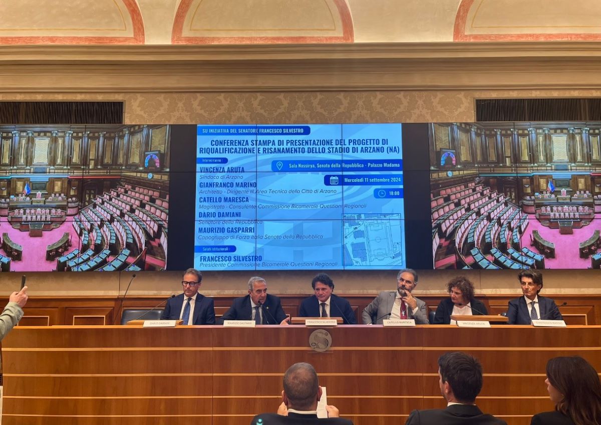 Fi presenta in Senato il progetto di riqualificazione dello stadio di Arzano: i dettagli